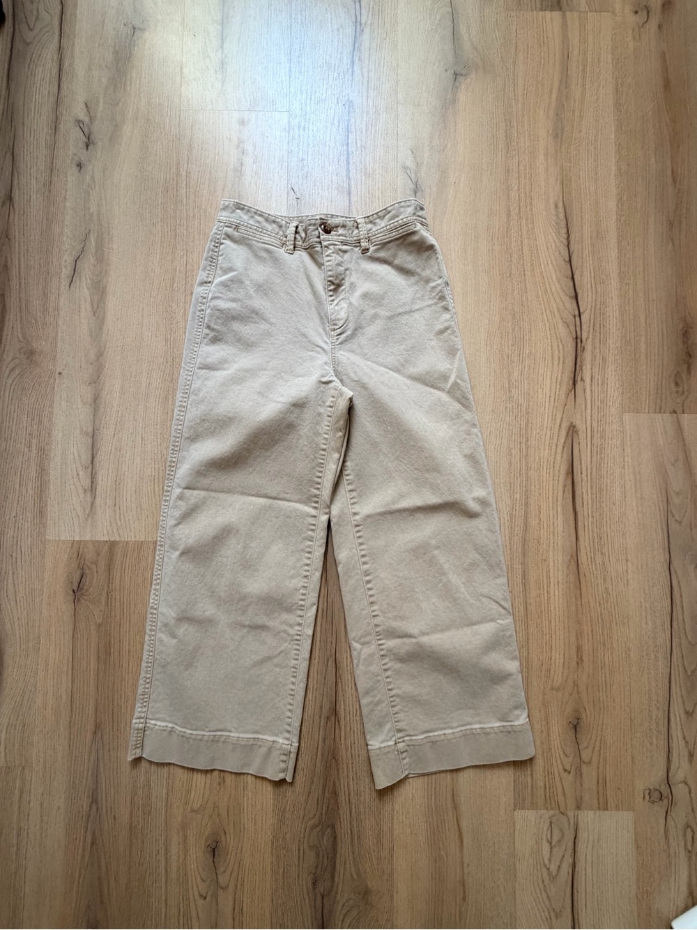 Gap High-Waisted Wide-Leg Pants in Beige